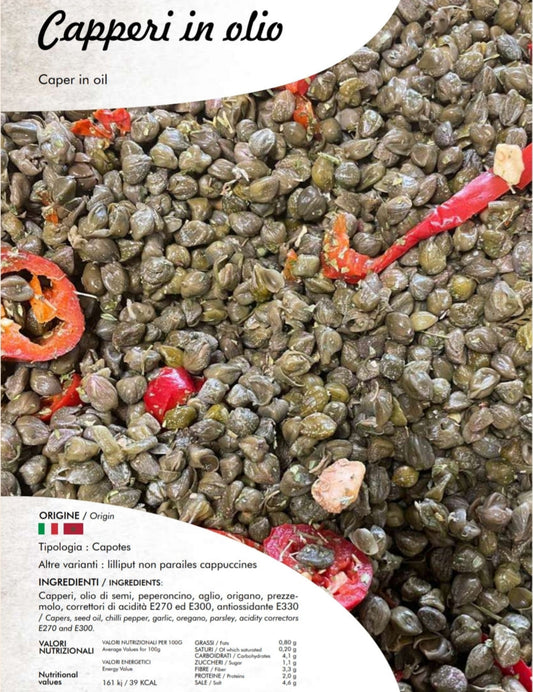 kapribogyó olajban - Capperi in olio - Caper in oil