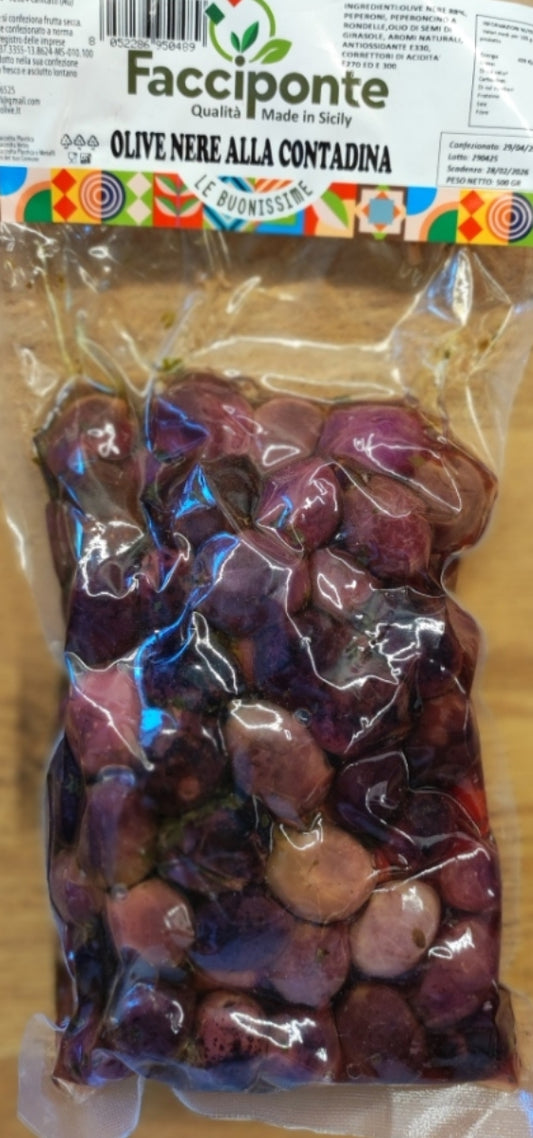 Paraszti fekete olajbogyó - Olive Nere Alla contadina - Contadina black olives