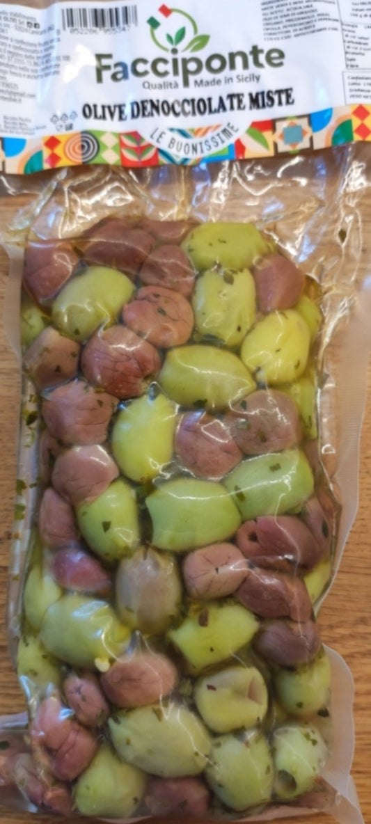 Zold/Fekete vegyes - Olive miste Denocciolate - Mixed pitted olives