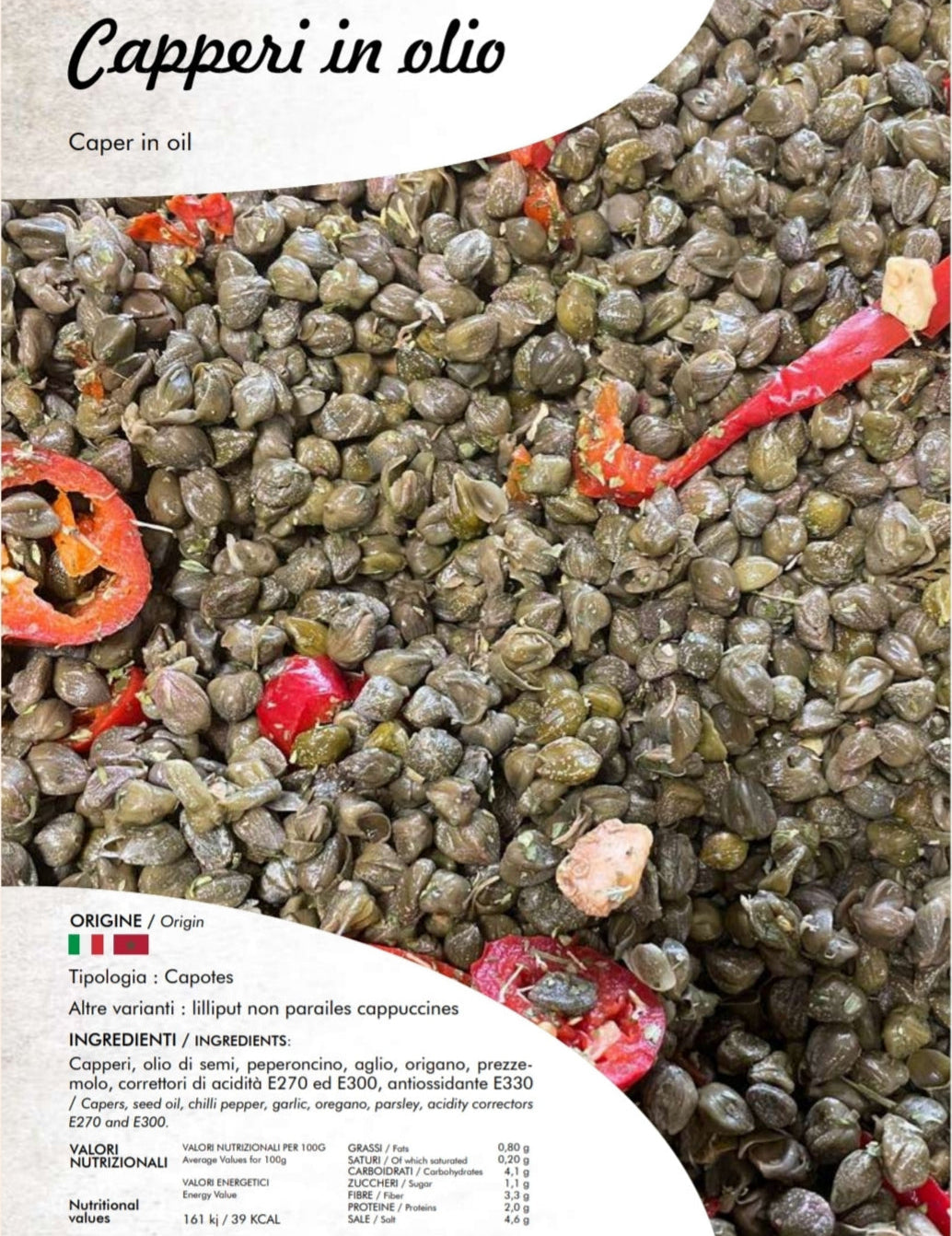 kapribogyó olajban - Capperi in olio - Caper in oil